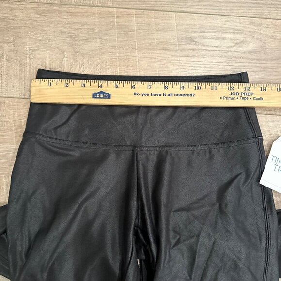 TIME AND TRU WOMENS HIGH RISE SKINNY FAUX LEATHER LEGGINGS SMALL 4-6 - Picture 6 of 7